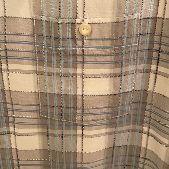 Men’s short sleeve Tommy Bahama button up collared shirt silk/ cotton medium - Picture 3 of 6